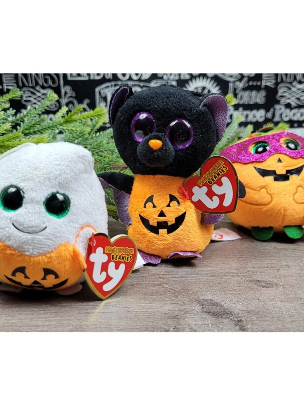 Ty Halloween Treatsie Mystery & Batty Halloweenies Beanies NWT